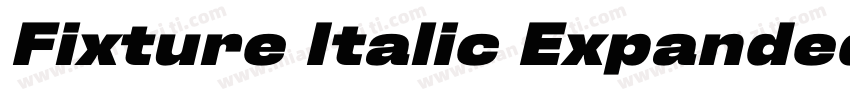 Fixture Italic Expanded Light字体转换